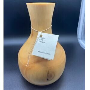 Hand turned Signed Wood‎ Vase Colorado